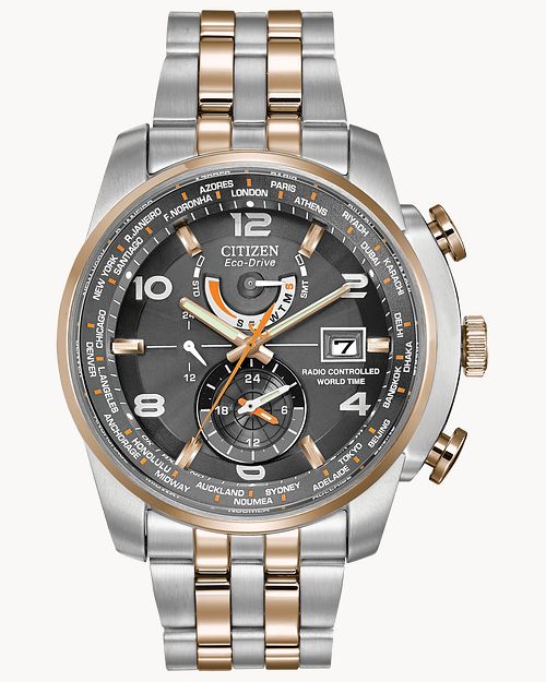 Citizen A-T Eco-Drive Grey Dial Stainless Steel Watch | CITIZEN